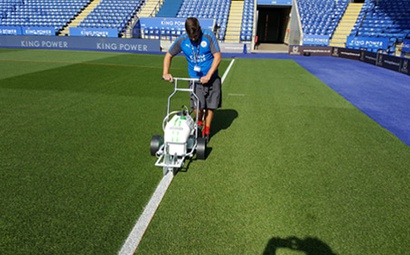 Linhas Brancas do gramado de Futebol